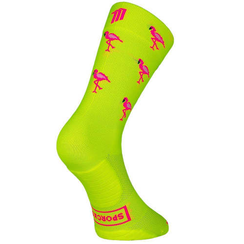 SPORCKS - Flamingo Yellow II - Cycling sock